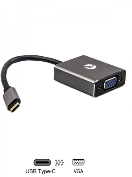 Адаптер VCOM USB3.1 TO VGA CU421T, черный