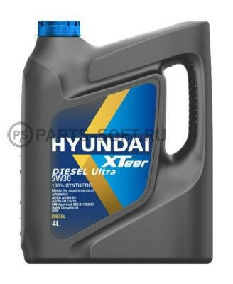 HYUNDAI-XTEER 1041222 Масло моторное XTeer Diesel Ultra 5W30 API SN/CF, ACEA A3/B4-04/A3/B3-08, C3-10 MB-APPROVAL 229.31/2