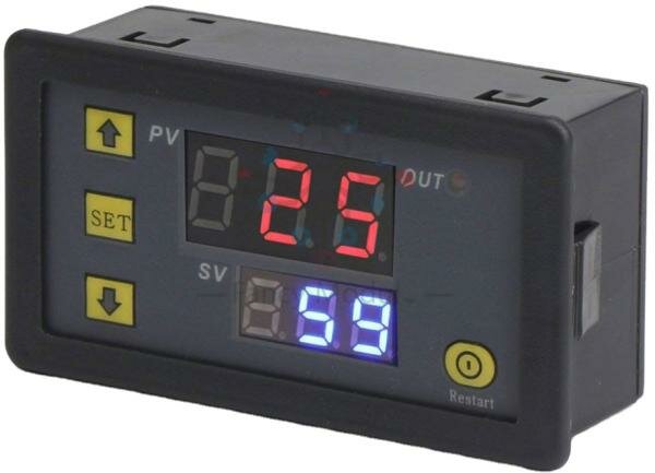 Контроллер температуры с датчиком техметр XH-W3230 терморегулятор 24V/240W (Черный)