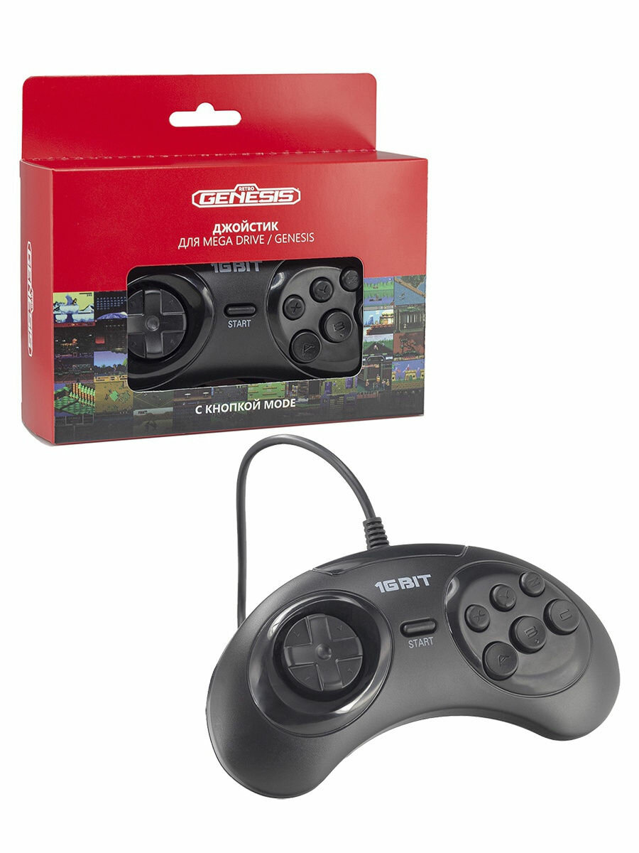 Геймпад Retro Genesis Controller 16 Bit с кнопкой Mode