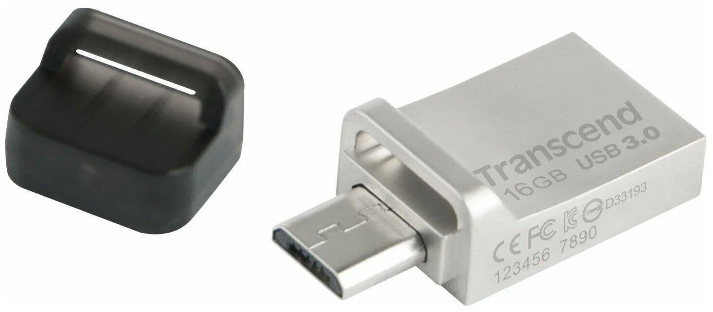 Флешка Transcend JetFlash880S USB2.0/USB micro-B OTG 16Gb (TS16GJF880S)