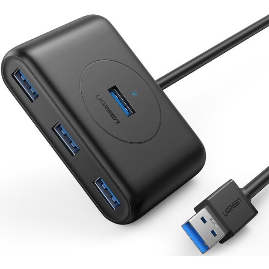Концентратор-USB UGREEN (HUB) USB 3.0 x 4, 1 м, цвет черный