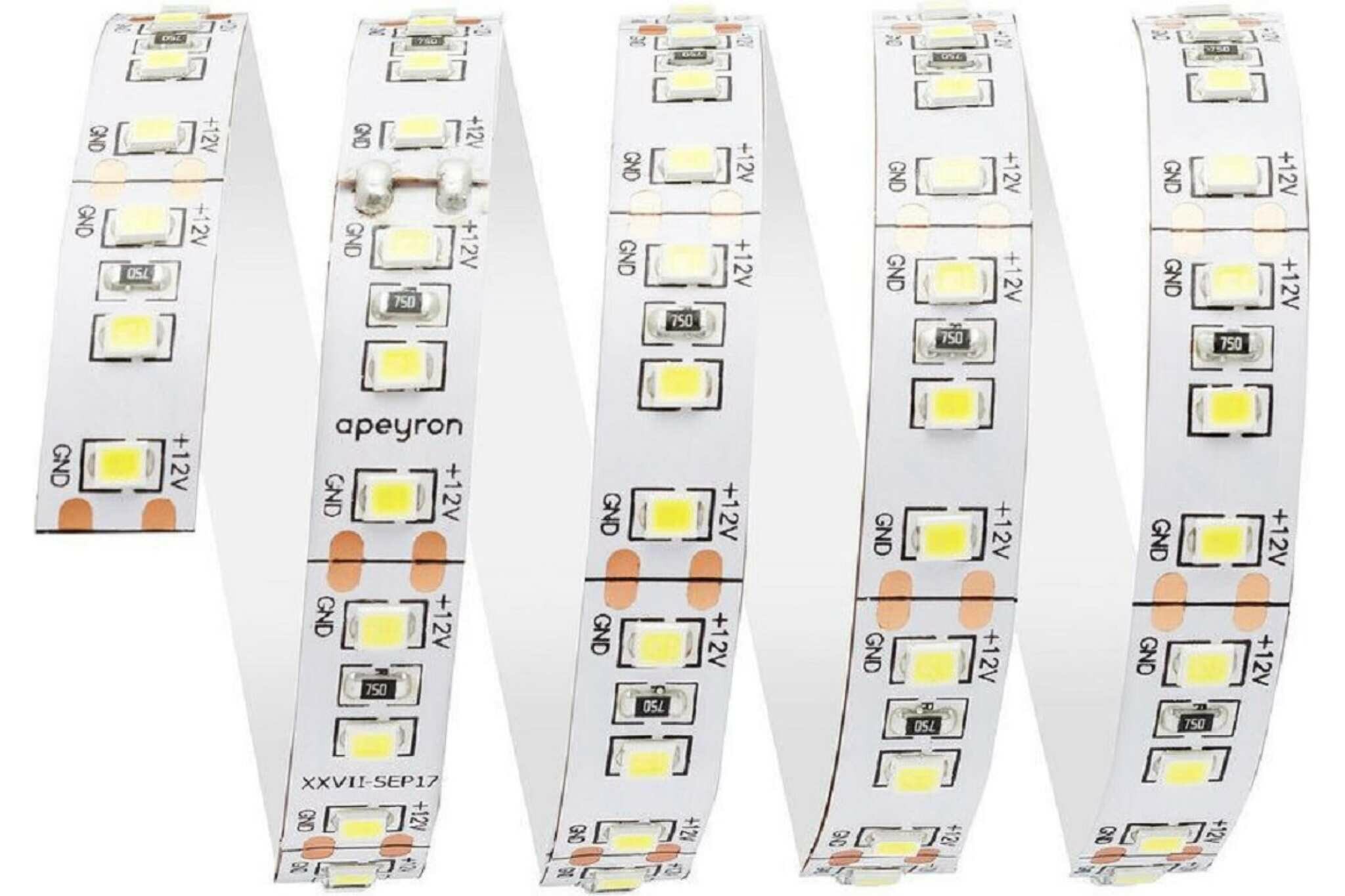 Светодиодная лента APEYRON в блистере 12В, СТ, 14,4Вт/м, smd2835 212BL - фотография № 2