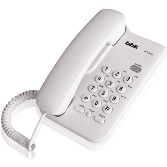 Проводной телефон Bbk BKT-74 RU белый