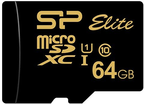 Карта памяти 64Gb MicroSD Silicon Power Elite Gold (SP064GBSTXBU1V1G)