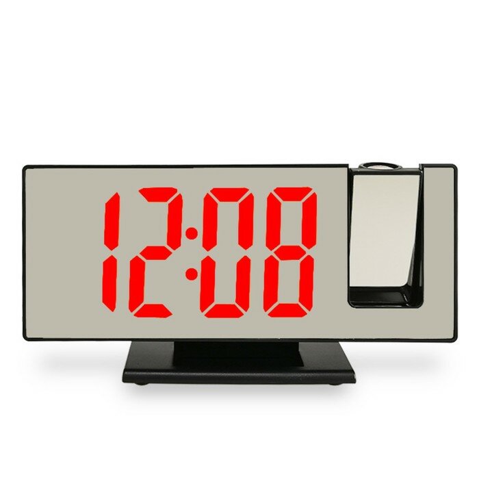 Часы настольные электронные с проекцией: будильник термометр календарь USB 18.5 x 7.5 см