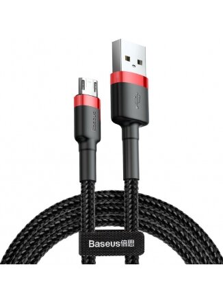 Baseus Кабель USB - микро USB (CAMKLF-B91), Cafule, черный/красный