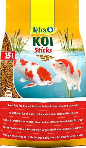 Tetra Корм Tetra Pond KoiSticks для прудовых рыб, гранулы для роста, 15 л