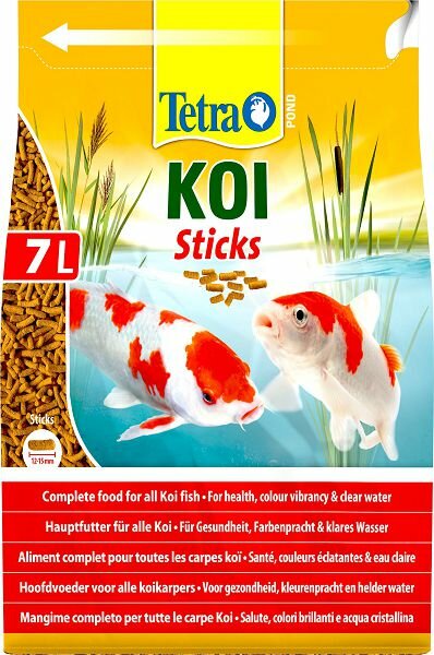 Tetra Корм Tetra Pond KoiSticks для прудовых рыб, гранулы для роста, 7 л