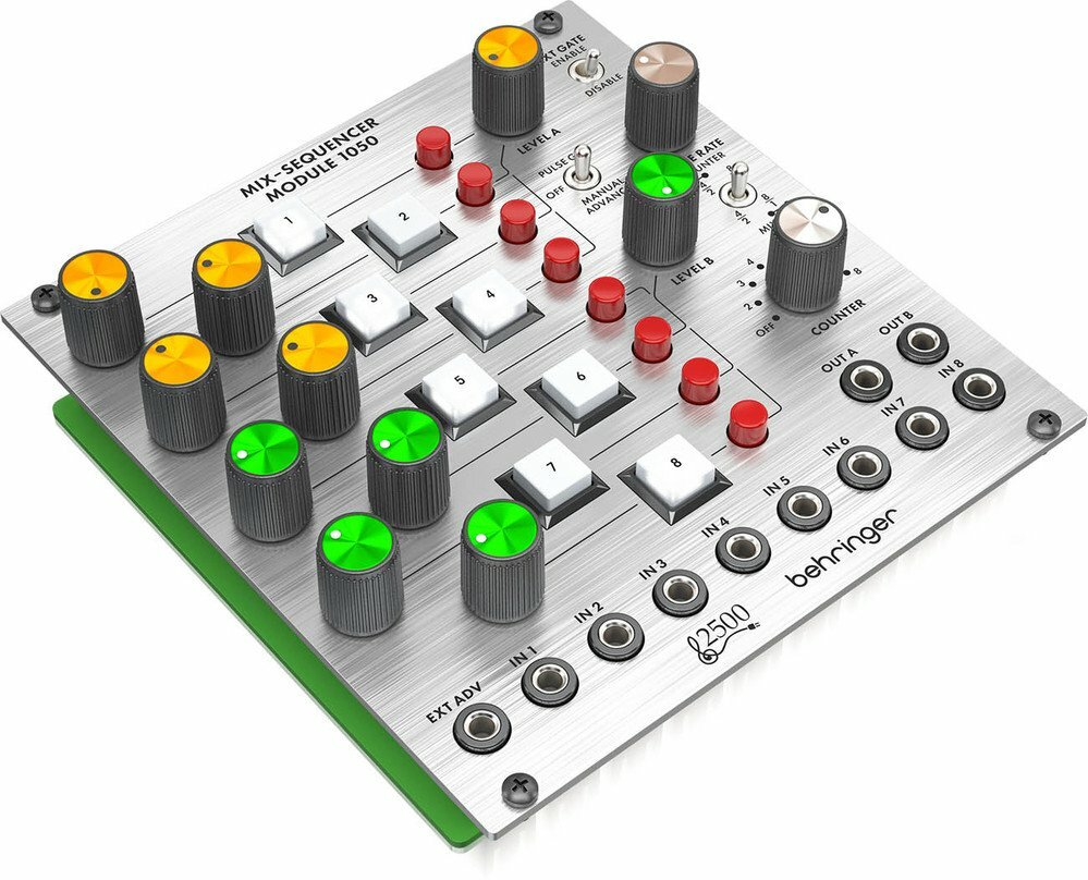 BEHRINGER MIX-SEQUENCER MODULE 1050 8-канальный модуль секвенсор/микшер легендарной серии 2500 для системы Eurorack