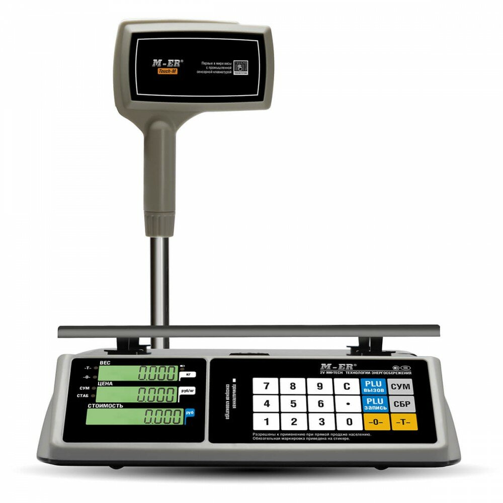 Весы торговые электронные M-ER 328ACPX-15.2 LCD "Touch-M", RS 232 и USB