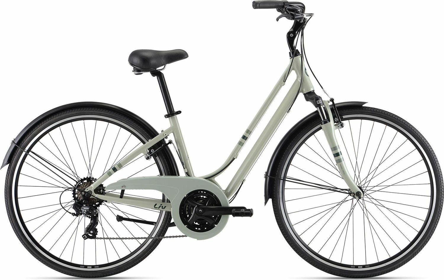 Велосипед Giant Flourish FS 3 (2022) (Велосипед Giant 22" Flourish FS 3, S, Серо-зеленый, 2200207114)