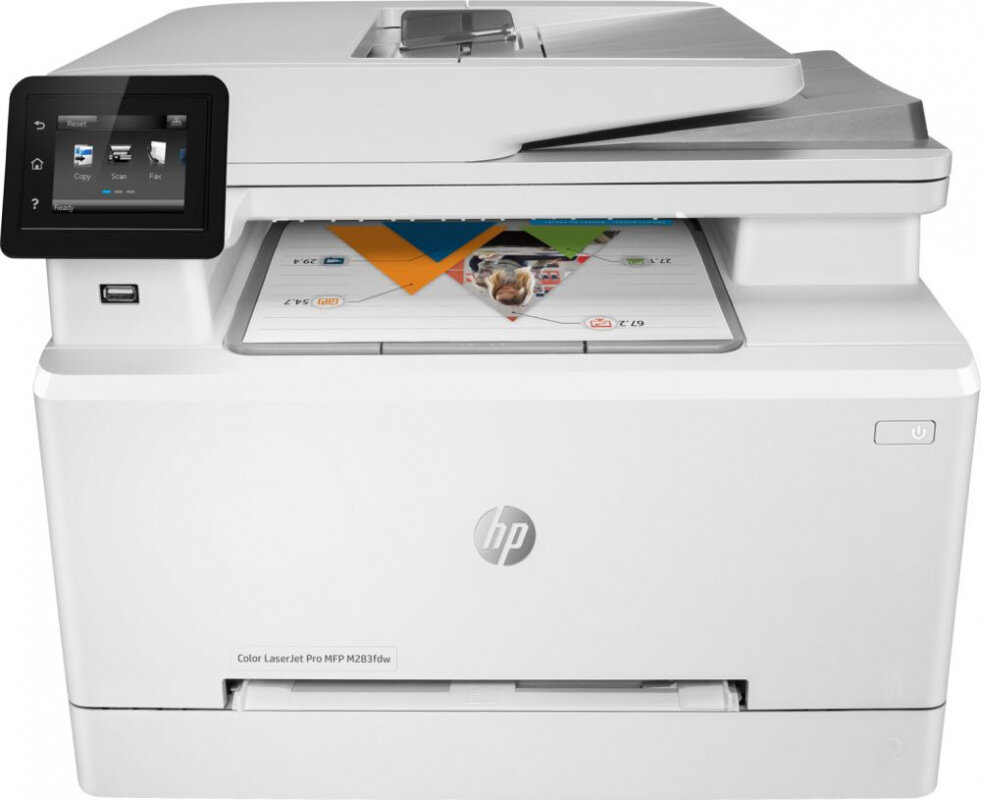 МФУ лазерный HP Color LaserJet Pro M283fdw (7KW75A) A4 Duplex Net WiFi белый/серый