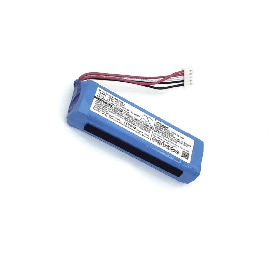 Rechargeable battery / Аккумуляторная батарея CameronSino CS-JML320SL для JBL Charge 3 (2016) 3.7V 6000mAh 22.20Wh