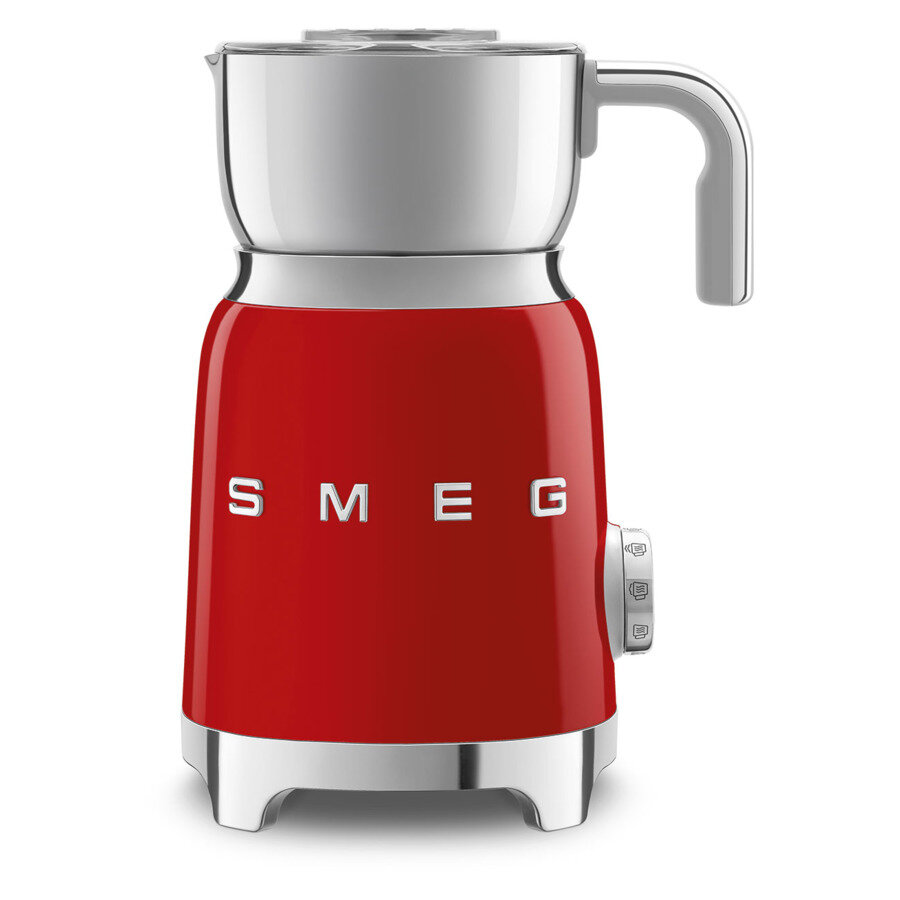 Вспениватель молока Smeg, красный, MFF01RDEU