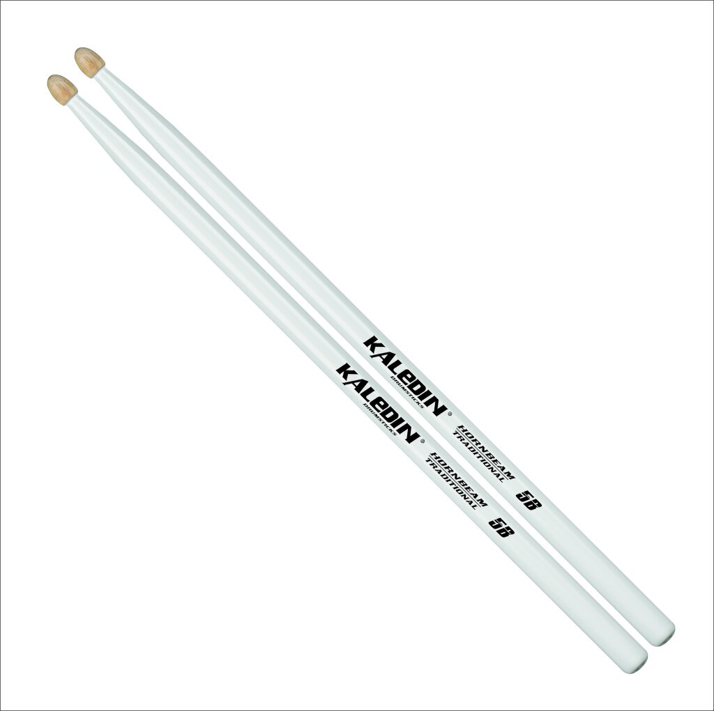 7KLHBW5A 5A Барабанные палочки, граб, деревянный наконечник, белые, Kaledin Drumsticks