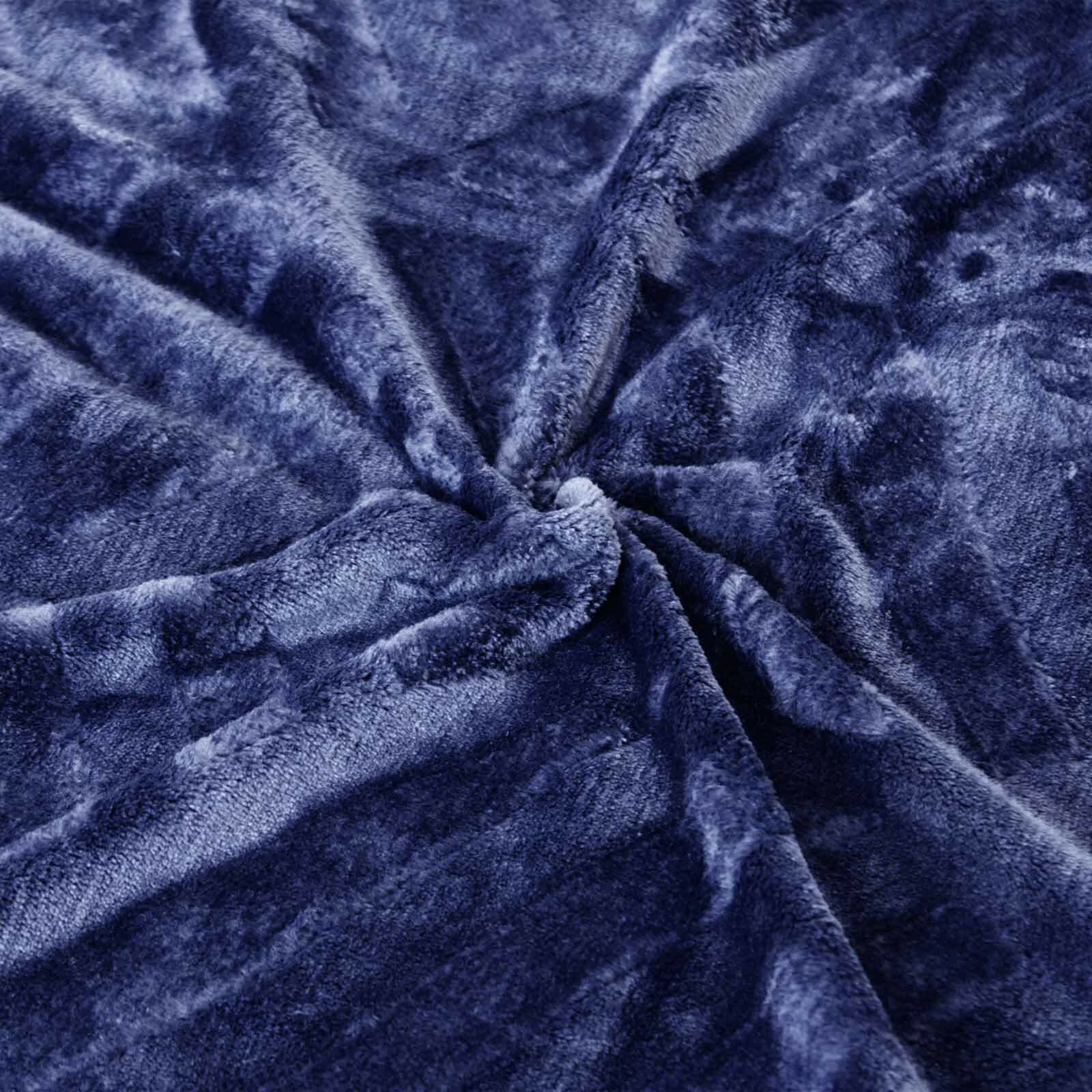 Пледы и покрывала E-Shine Плед-бамбук синий 160x210 полуторный e-shine - фотография № 2