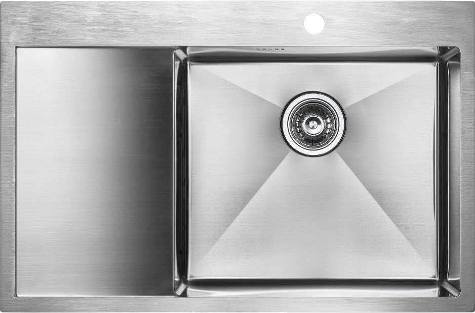 Мойка кухонная Paulmark Atlan PM217851-BSR брашированная нержавеющая сталь R - фотография № 1