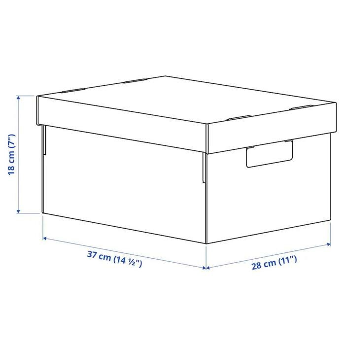 Коробка с крышкой, 2 шт, цвет черный/естественный пингла - фотография № 2