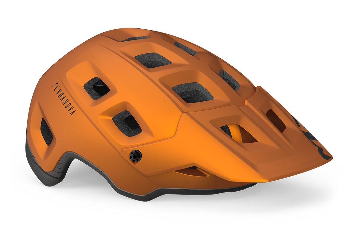 Велошлем Met Terranova Helmet (3HM121), цвет Orange/Metallic Titanium, размер шлема L (58-61 см)