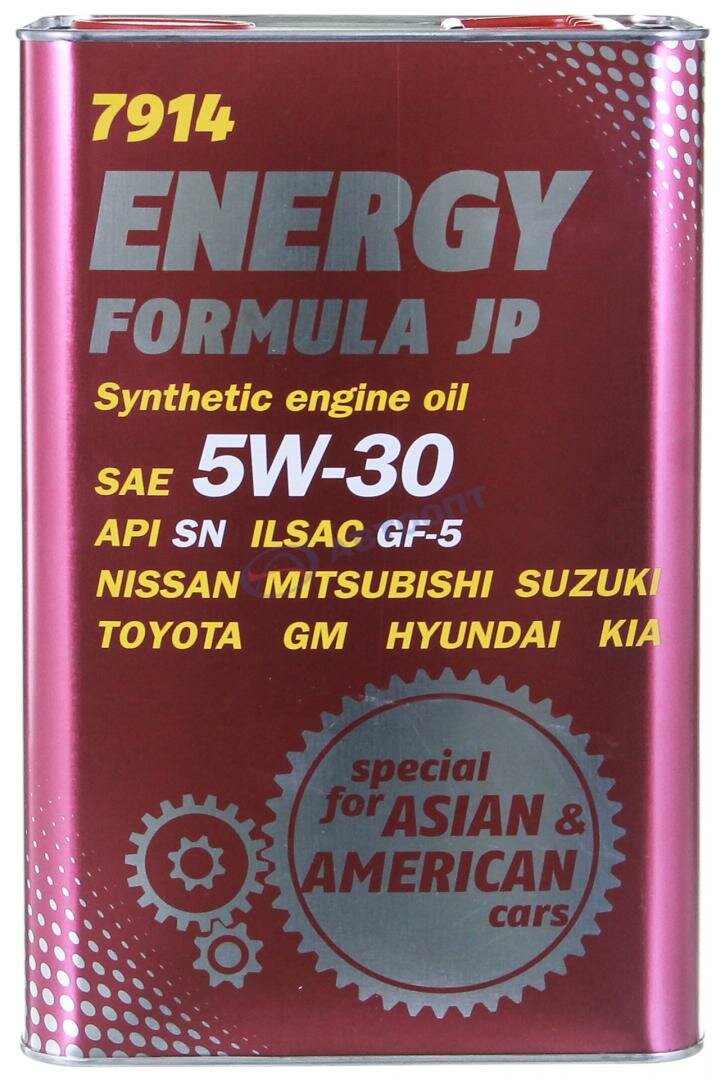 Масло моторное Mannol Energy Formula JP 5W-30 4л синт. API SN