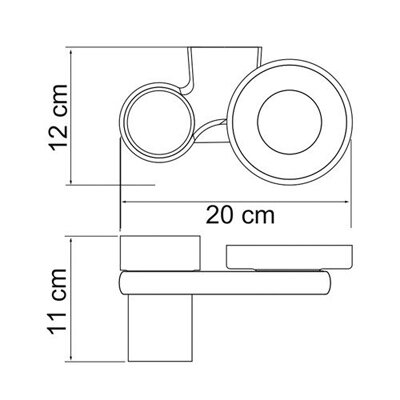 Держатель стакана и мыльницы Wasserkraft Berkel К-6800 K-6826 9060599 - фотография № 3