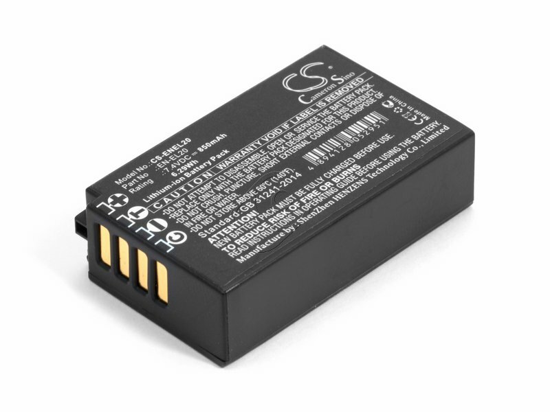 Аккумулятор CameronSino/Pitatel для фотоаппарата Nikon EN-EL20, EN-EL20a (850mAh)