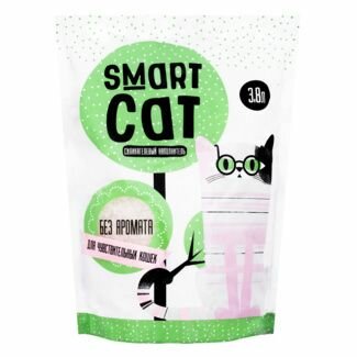 Smart Cat наполнитель Smart Cat силикагелевый наполнитель для чувствительных кошек (без аромата)