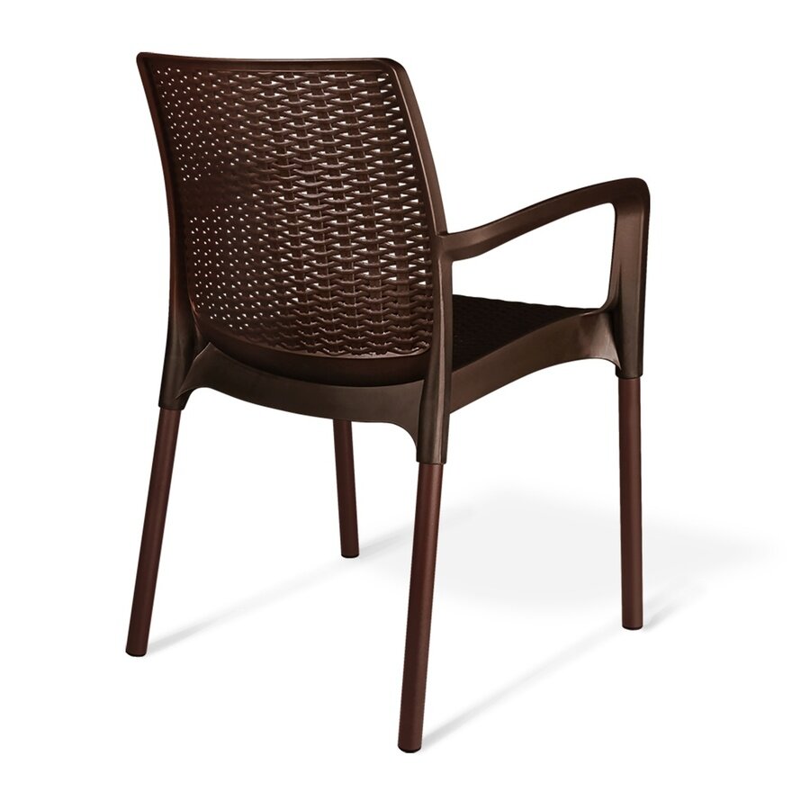 Плетеный стул SHT-S68 коричневый - фотография № 3