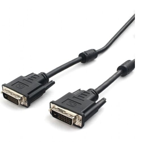 Кабель DVI-D dual link Cablexpert CC-DVI2L-BK-6 2 фильтра, экран, CCS - 1.8 метра