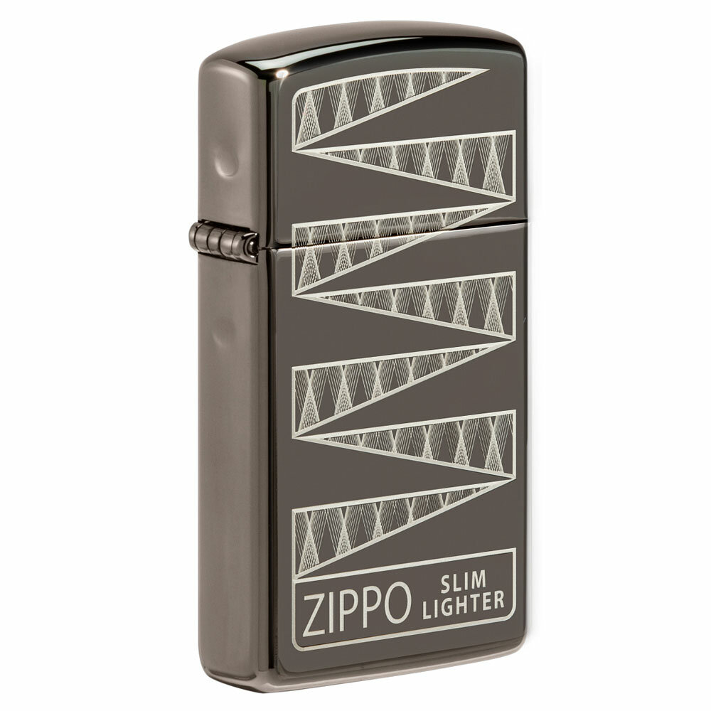 Зажигалка Zippo Slim 65th Anniversary Black Ice 49709 - фотография № 1