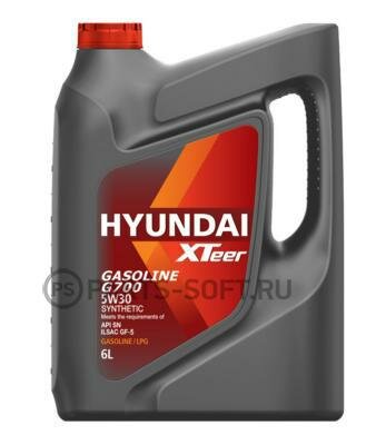 HYUNDAI-XTEER 1061135 масло моторное XTeer Gasoline G700 SN 5W30 (6L)