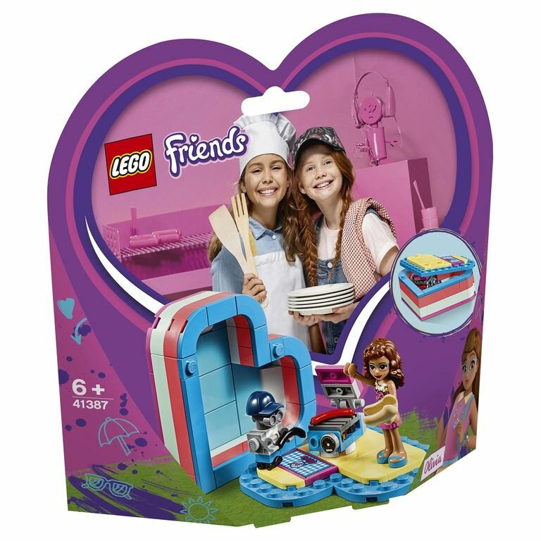 LEGO Friends Конструктор Летняя шкатулка-сердечко для Оливии, 41387