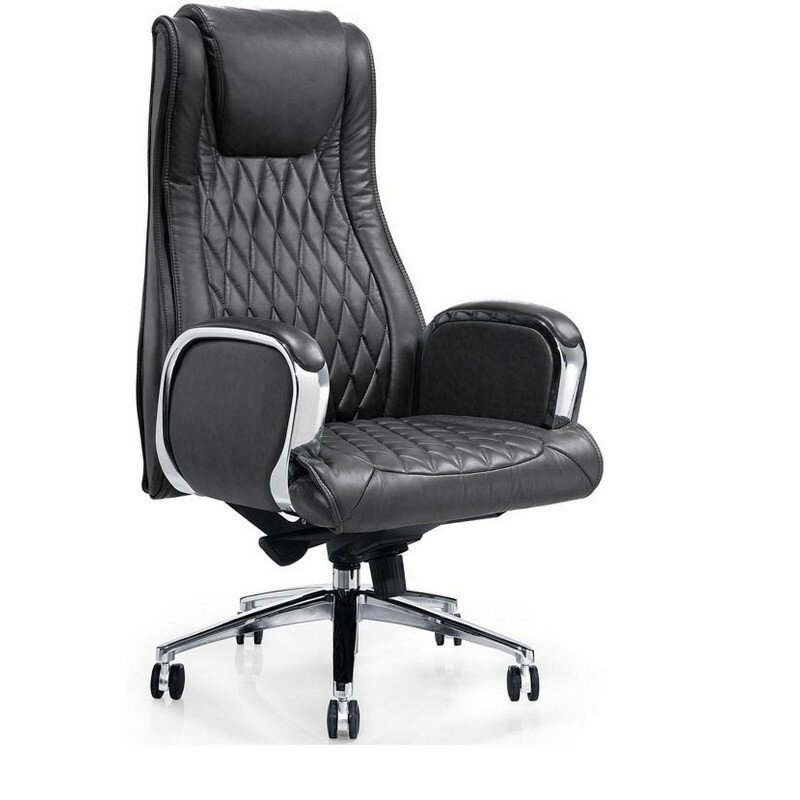 Компьютерное кресло EasyChair 518 ML для руководителя, обивка: натуральная кожа, цвет: черный Easy Chair - фото №1