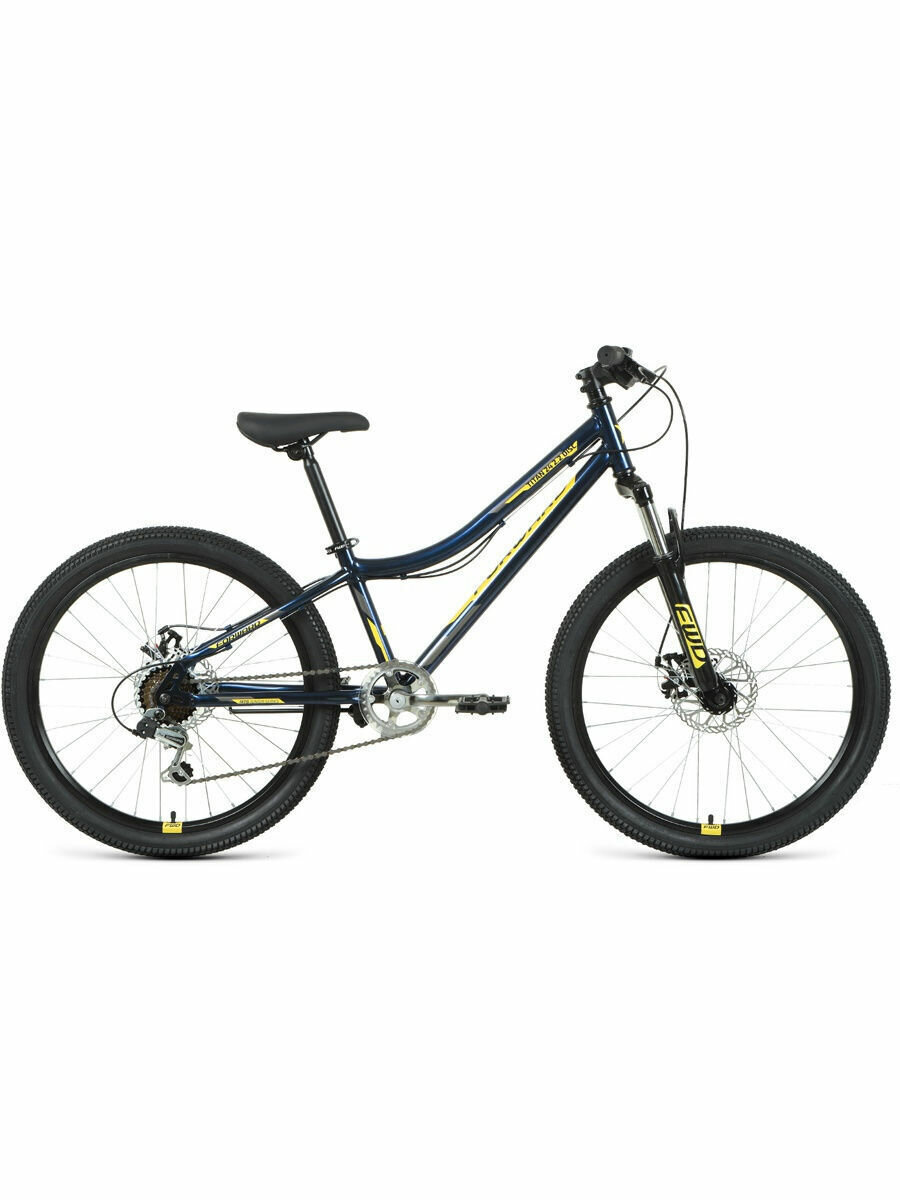Велосипед Forward Titan 24 2.2 disc 2021 рост 12 темно-синий/золотой