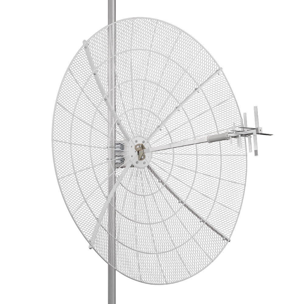 Антенна параболическая KNA27-800/2700P MIMO 27дб для усиления сигнала 3G 4G интернета F-разъём