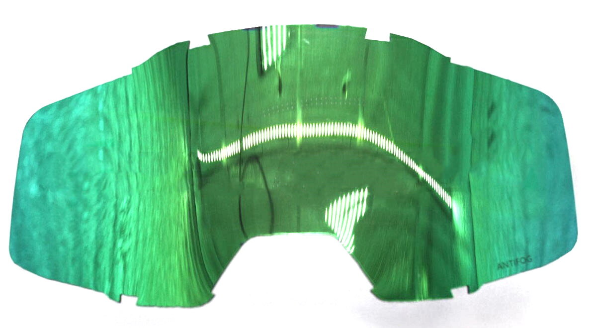 Линза для кроссовых очков ROCKOT RM-386 (зеркальная зеленая)
