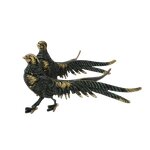 Статуэтка фазаны пара, бронза с покрытием 