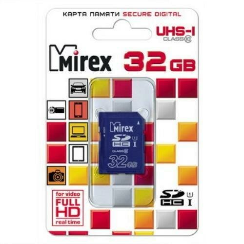 Карта памяти SDHC Mirex 32 Гб класс 10 UHS-I Secure Digital flash card