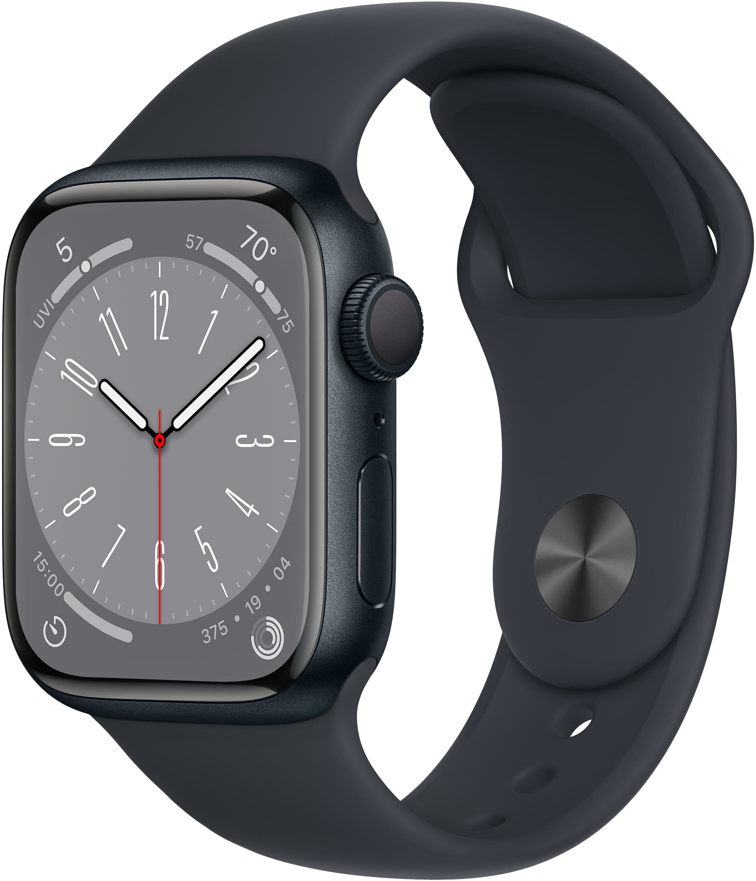 Apple Watch Series 8 GPS 41mm Midnight Aluminium Case with Midnight Sport Band (Темная ночь)