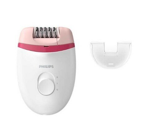 Эпилятор Philips Satinelle BRE235 с насадкой для чувствительных участков, розовый .