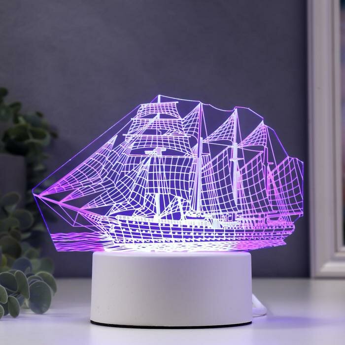 RISALUX Светильник "Фрегат" LED RGB от сети 9,5х15х16см - фотография № 1
