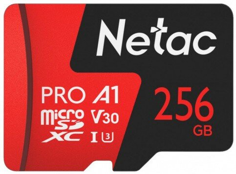 Карта памяти 256Gb MicroSD Netac P500 Extreme Pro (NT02P500PRO-256G-S), Retail version card only