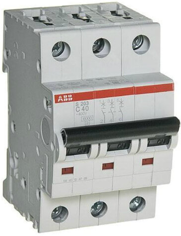 Автоматический выключатель ABB 2CDS253001R0404 S203 3P 40А (С) 6kA