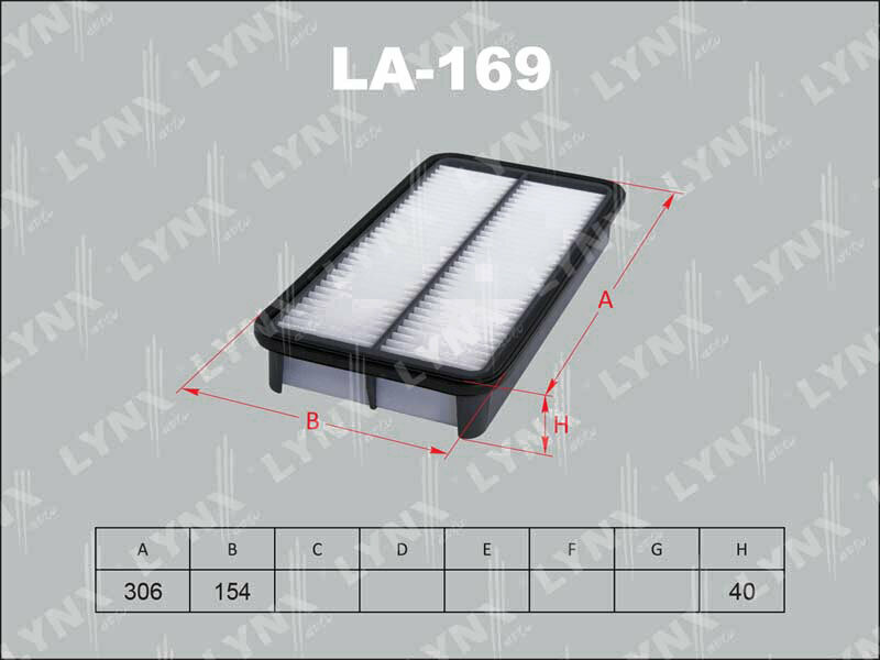 Фильтр воздушный Замена снятому LA-150 TOYOTA IPSUM SXM10G, SXM15G, MR-2 SW20G, SW20GT, GAIA ACM10G, ACM