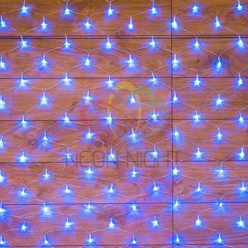 Гирлянда "Сеть" 1.5х1.5м 150LED син. провод прозр. | код 215-123 | Neon-Night ( 1шт. )