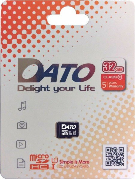 Карта памяти microSDHC 32Gb Class10 Dato DTTF032GUIC10