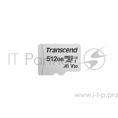 Карта Памяти micro Sdxc 512Gb Transcend 300S Uhs-i U3 V30 A1 + ADP (95/40 Mb/s) Ts512gusd300s-a .