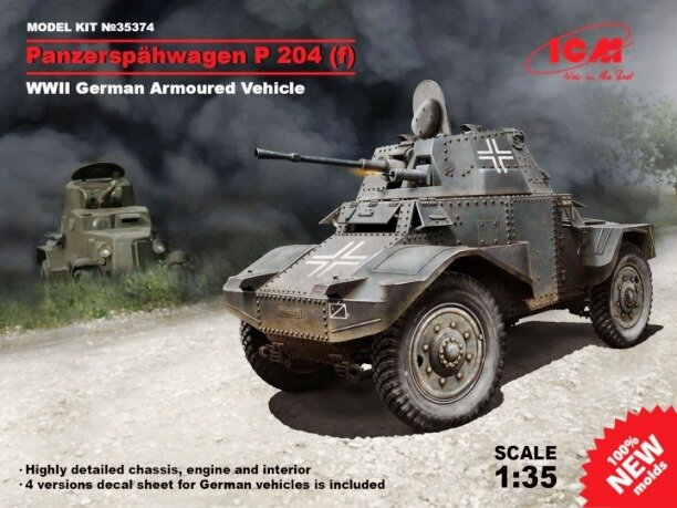 35374 ICM Германский бронеавтомобиль Panzerspähwagen P 204 (f) Масштаб 1/35