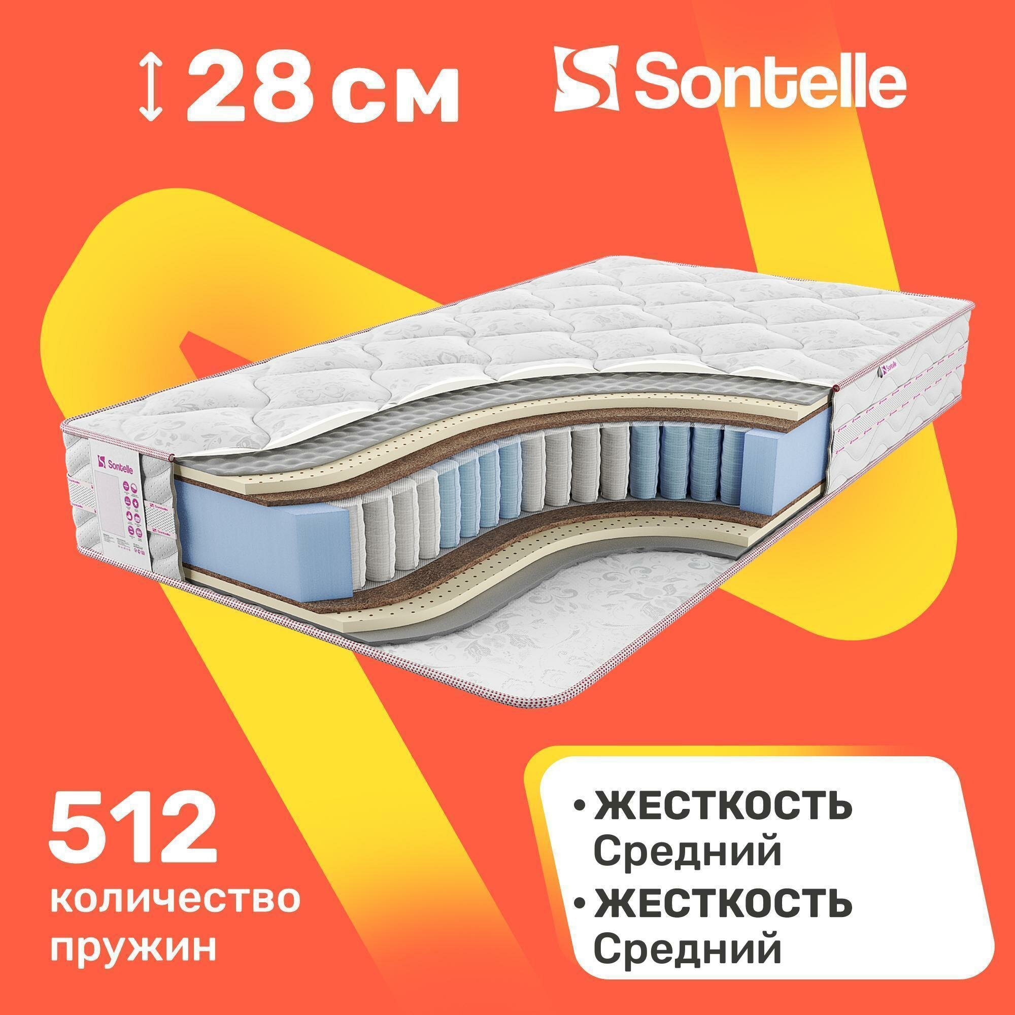 Матрас с независимыми пружинами Sontelle Vivre Dual estet 120x200